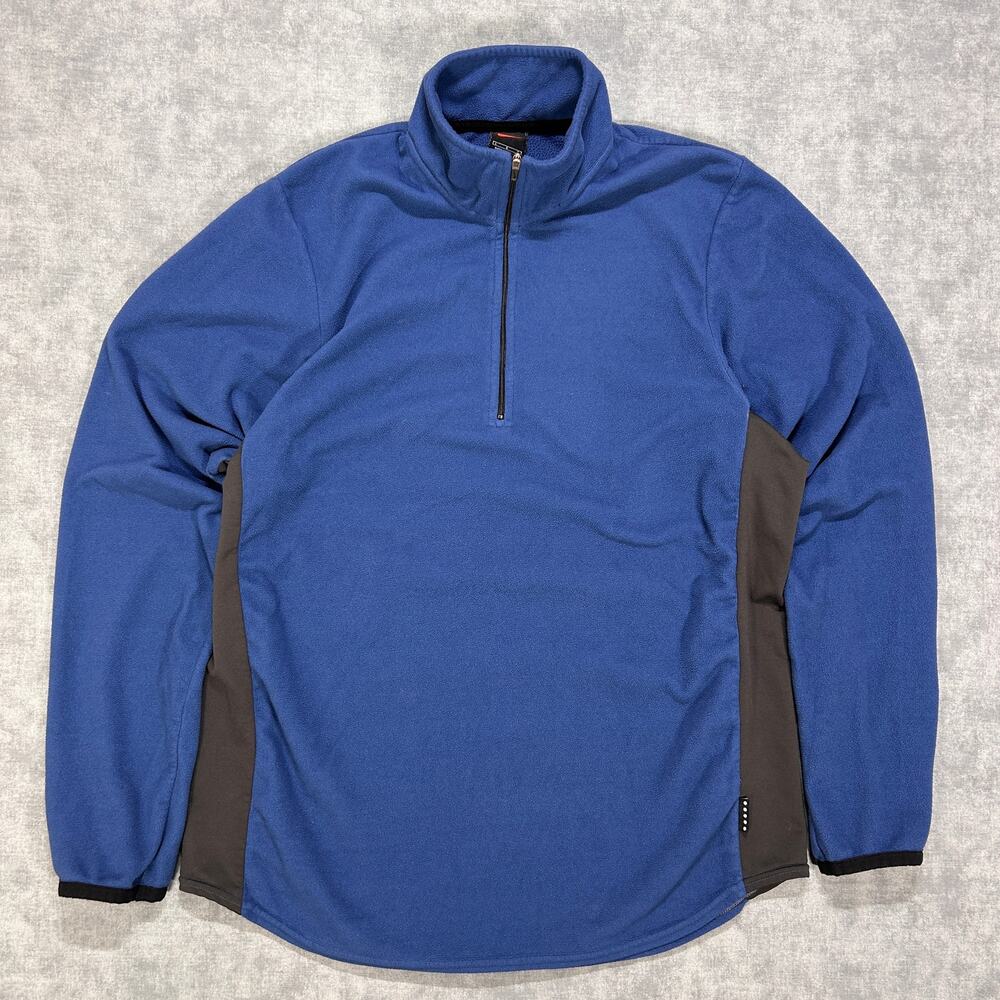 Vintage 90s Nike Alpha Project 1/4 Zip Fleece Pullover Mens Large Blue Athletic